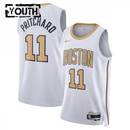 NBA Børn Trøje Boston Celtics Payton Pritchard 2025-26 Nike City Edition Hvid Swingman NBA Børn Trøje Boston Celtics Payton Pritchard 2025-26 Nike City Edition Hvid Swingman